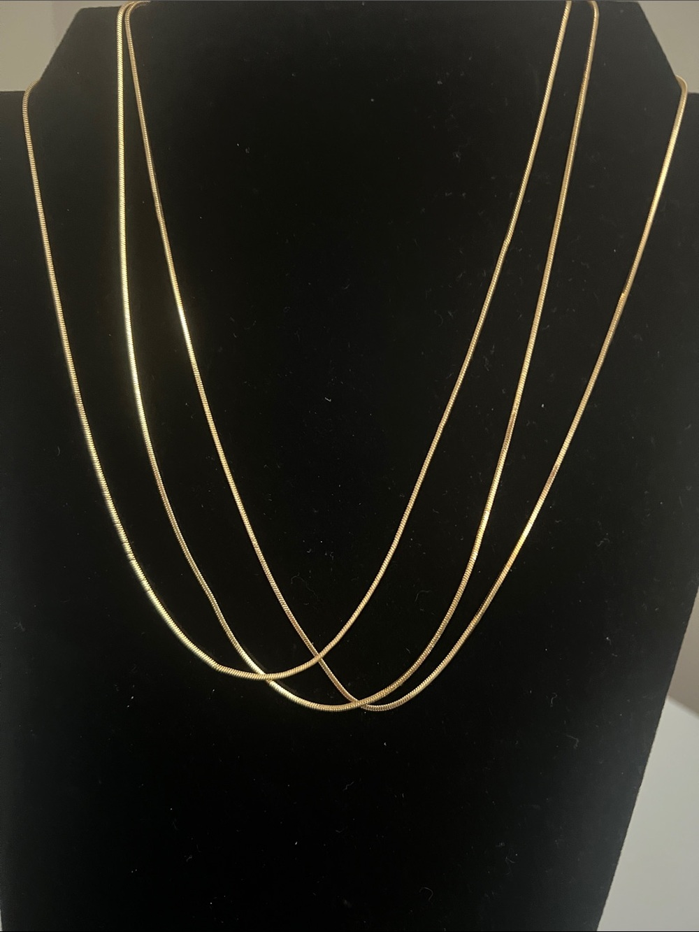Timeless Triple-Strand Golden Necklace - Heirloom Estate Vintage